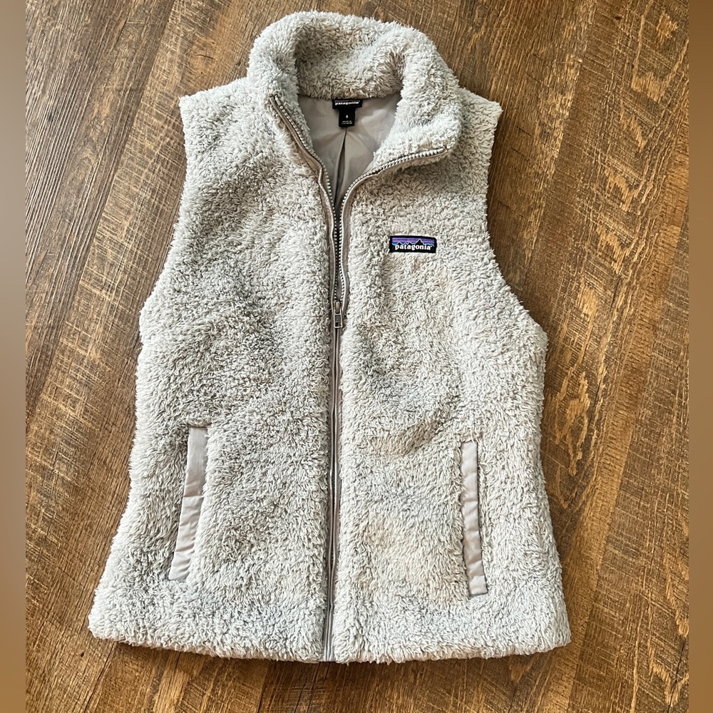 Patagonia, Women's Los Gatos Light Gray Fleece Vest Size S